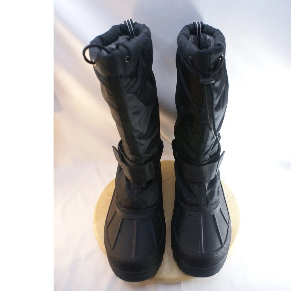 Nortiv8 Quebec-M  Black Insulated Snow Boots 3M Thinsulate Water Resistant 15